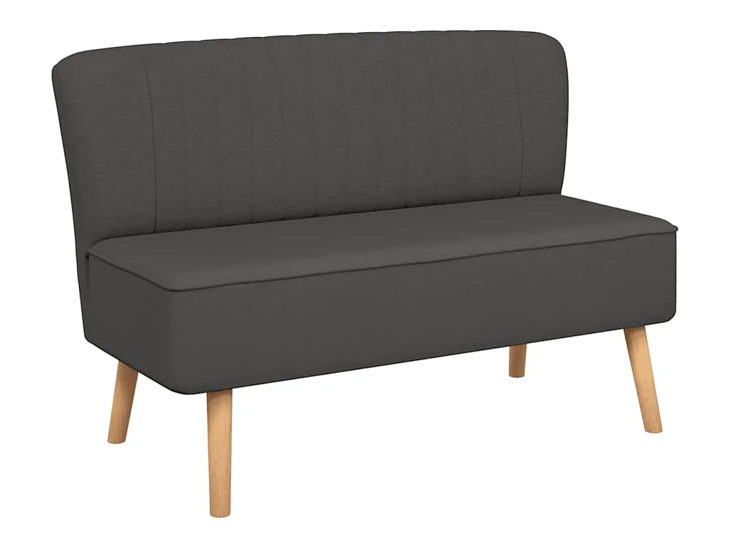 Sofá tecido 117x55,5x77 cinzento-escuro