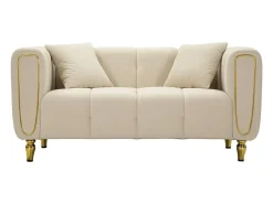 Sofá VKH40, Bege, 81x155x71 cm, Kendra Home