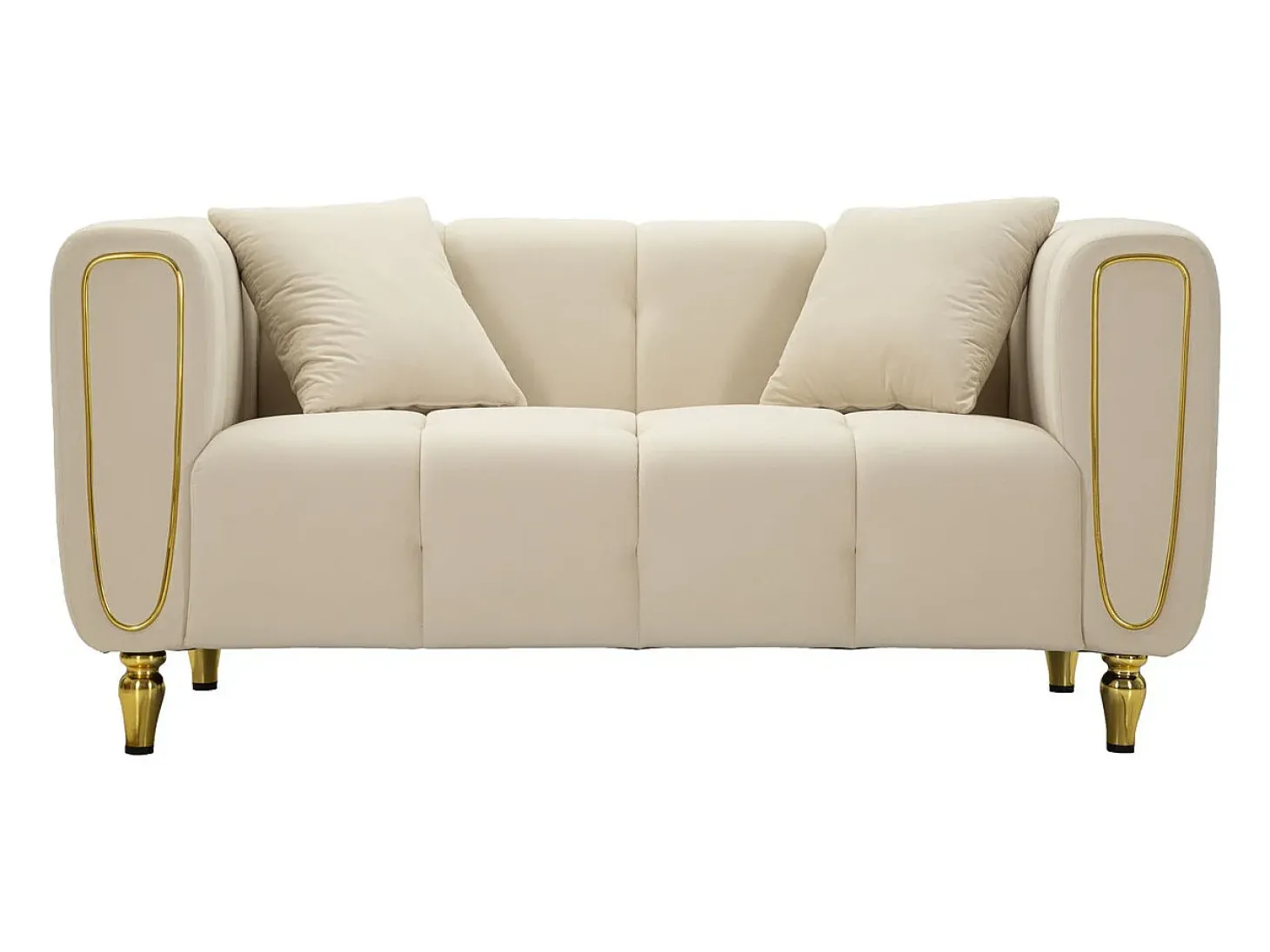 Sofá VKH40, Bege, 81x155x71 cm, Kendra Home
