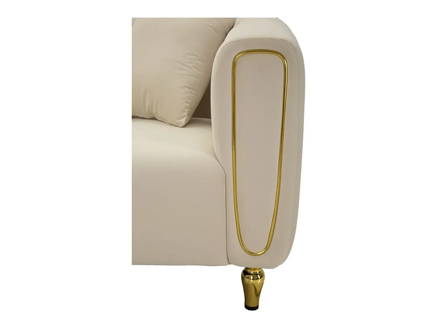 Sofá VKH40, Bege, 81x155x71 cm, Kendra Home