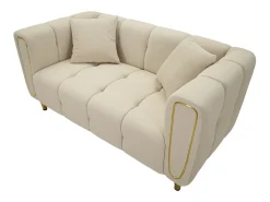 Sofá VKH40, Bege, 81x155x71 cm, Kendra Home