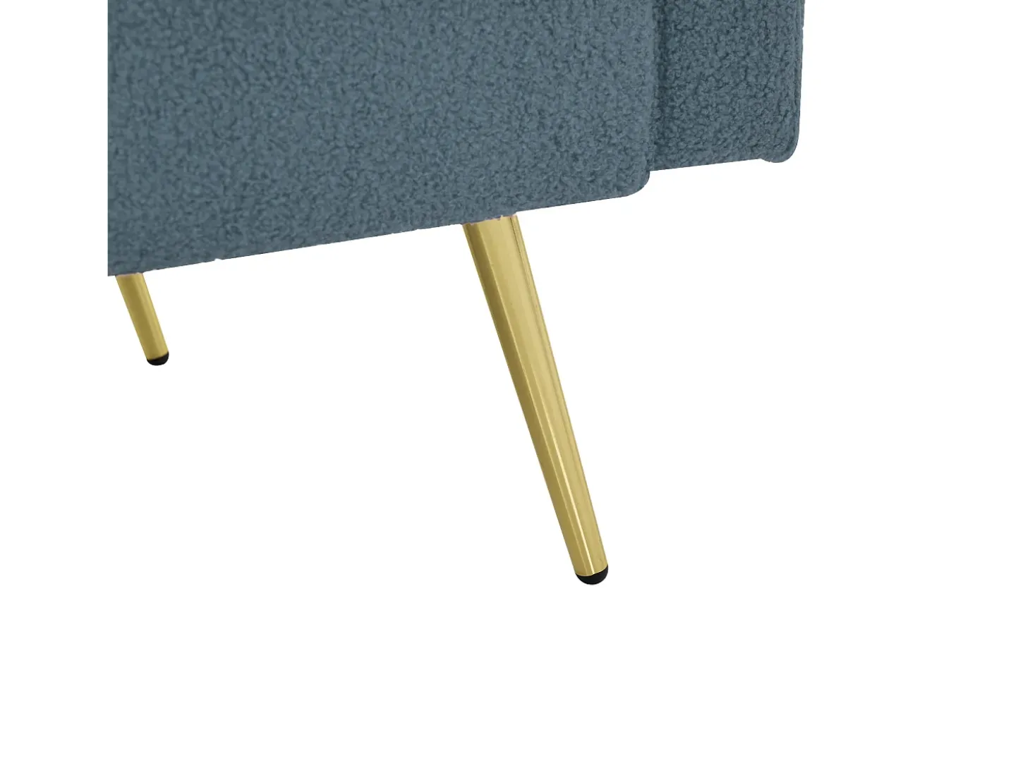 Sofá-cama 2 lugares - ângulo ajustável - con almofadas e bolsos de armazenamento laterais - azul antigo