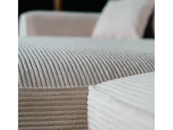 Sofá-cama 3 lugares Bege - chaise reversível lado direito/esquerdoche com arrumação integrada (269 x 158 x 96 cm) - LAUREN