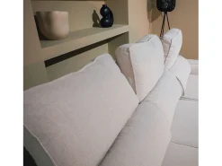 Sofá-cama 3 lugares Bege - chaise longue reversível lado direito/esquerdoche com arrumação integrada (248,5 x 117 x 103 cm) - HARPER