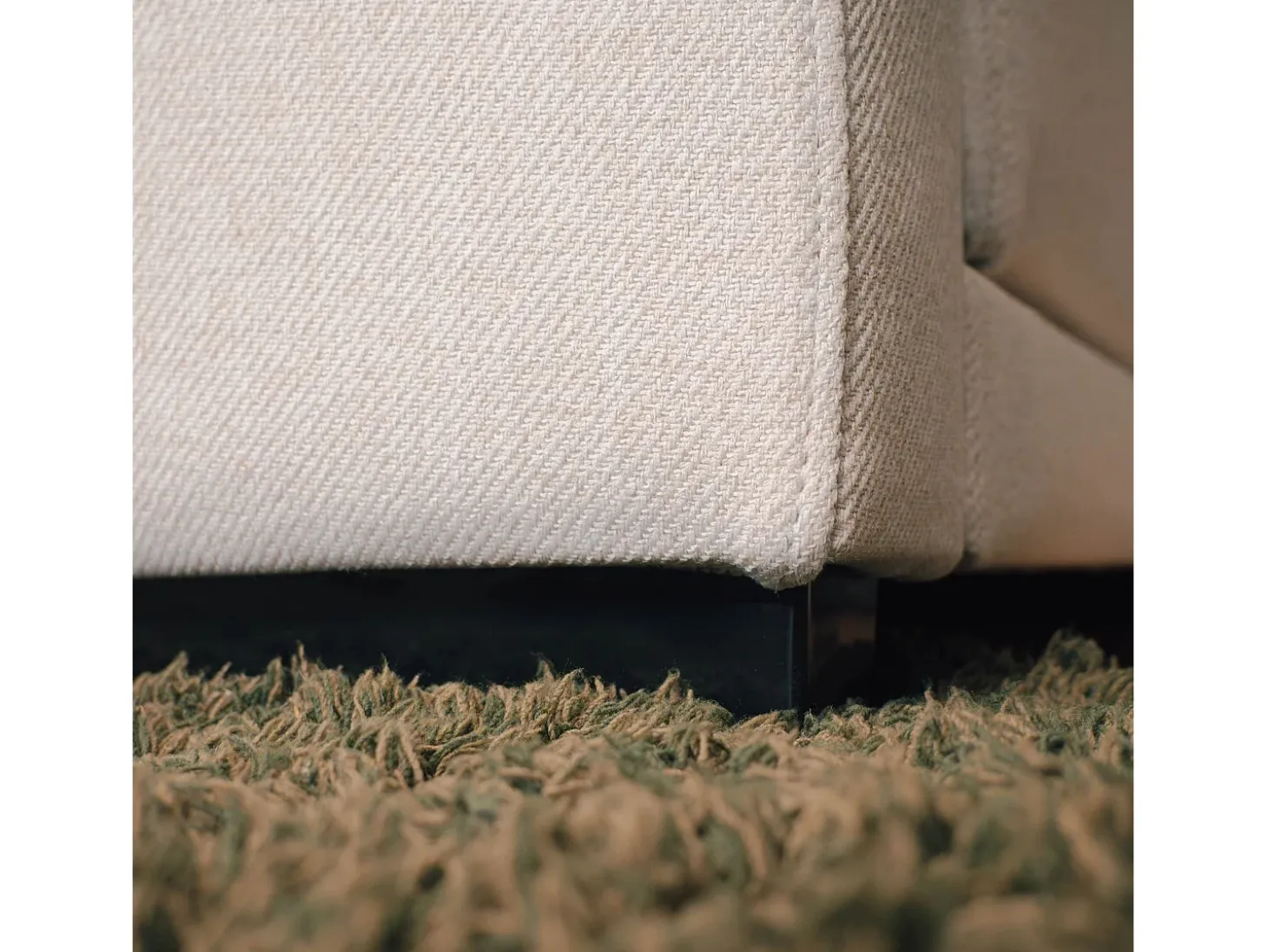 Sofá-cama 3 lugares Bege chaise longue reversível lado direito/esquerdoche com 2 pufes (248 x 117 x 90 cm) - AVERY