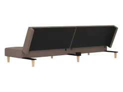 Sofá-cama 2 lugares c/ duas almofadas tecido cinza-acastanhado
