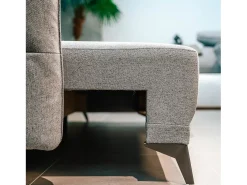 Sofá-cama 3 lugares Cinzento Tempestade + chaise longue reversível lado direito/esquerdoche (260,5 x 156 x 92 cm) - TOBY