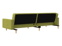 Sofá-cama 2 lugares com duas almofadas tecido verde