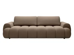 Sofá-cama 4 lugares conversível em tecido da cor taupe FRIDORA