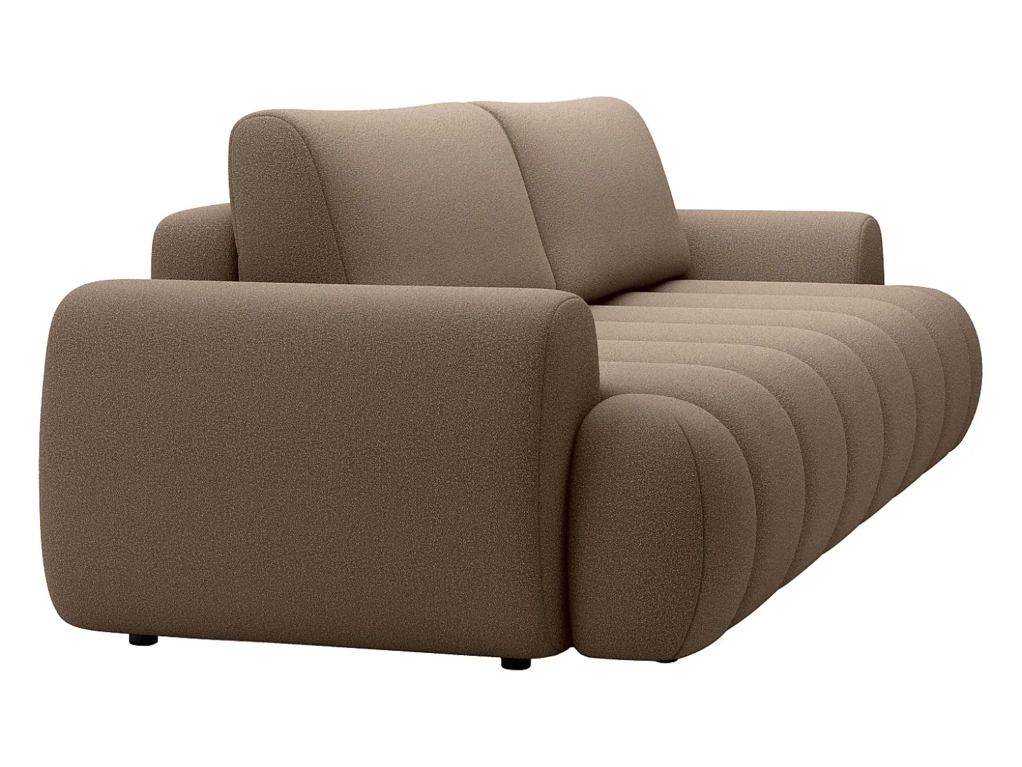 Sofá-cama 4 lugares conversível em tecido da cor taupe FRIDORA