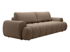 Sofá-cama 4 lugares conversível em tecido da cor taupe FRIDORA