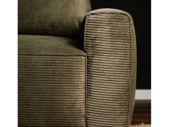 Sofá-cama 3 lugares Verde Floresta - chaise reversível lado direito/esquerdoche com arrumação integrada (269 x 158 x 96 cm) - LAUREN