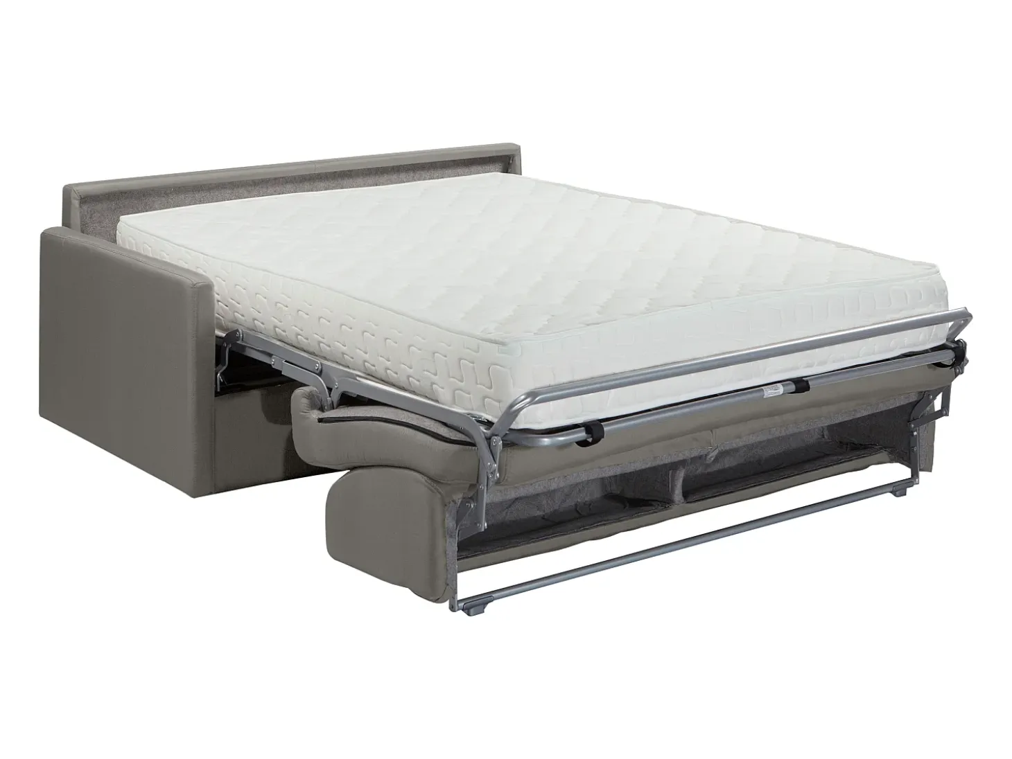 Sofá-cama abertura rápida 2 lug. colchão de 22cm veludo verde CALIFE