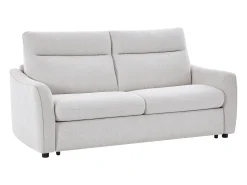 Sofá-cama abertura rápida 3 lugares tecido bege SOVANIA