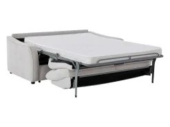 Sofá-cama abertura rápida 3 lugares tecido bege SOVANIA