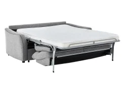 Sofá-cama abertura rápida de 3 lugares tecido cinza SOVANIA