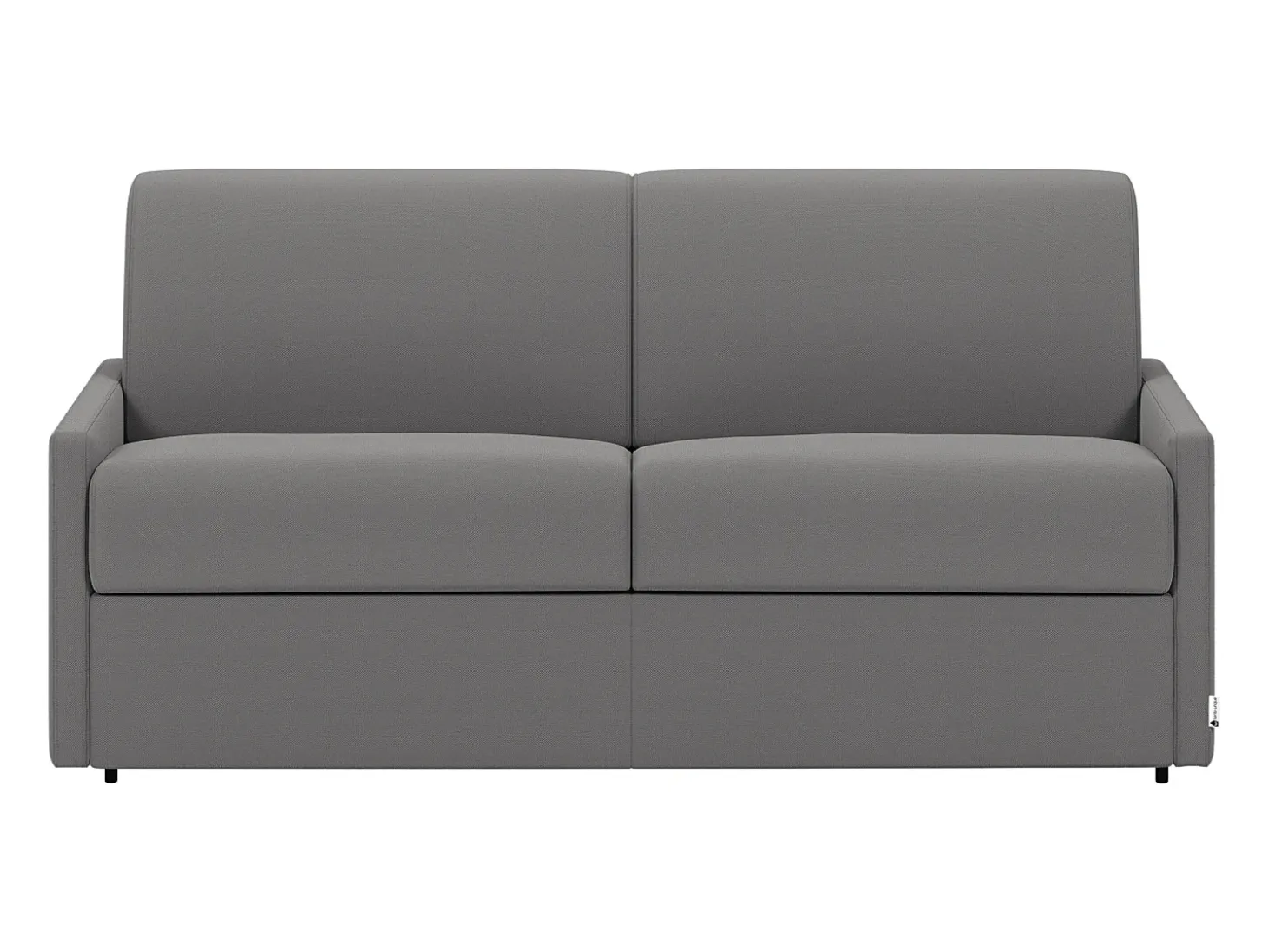 Sofá-cama abertura rápida em tecido cinza claro com assento de memória de forma 120 cm colchão de 22 cm CALIFE