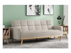 Sofá-cama bege conversível de 3 lugares coleção ADONA