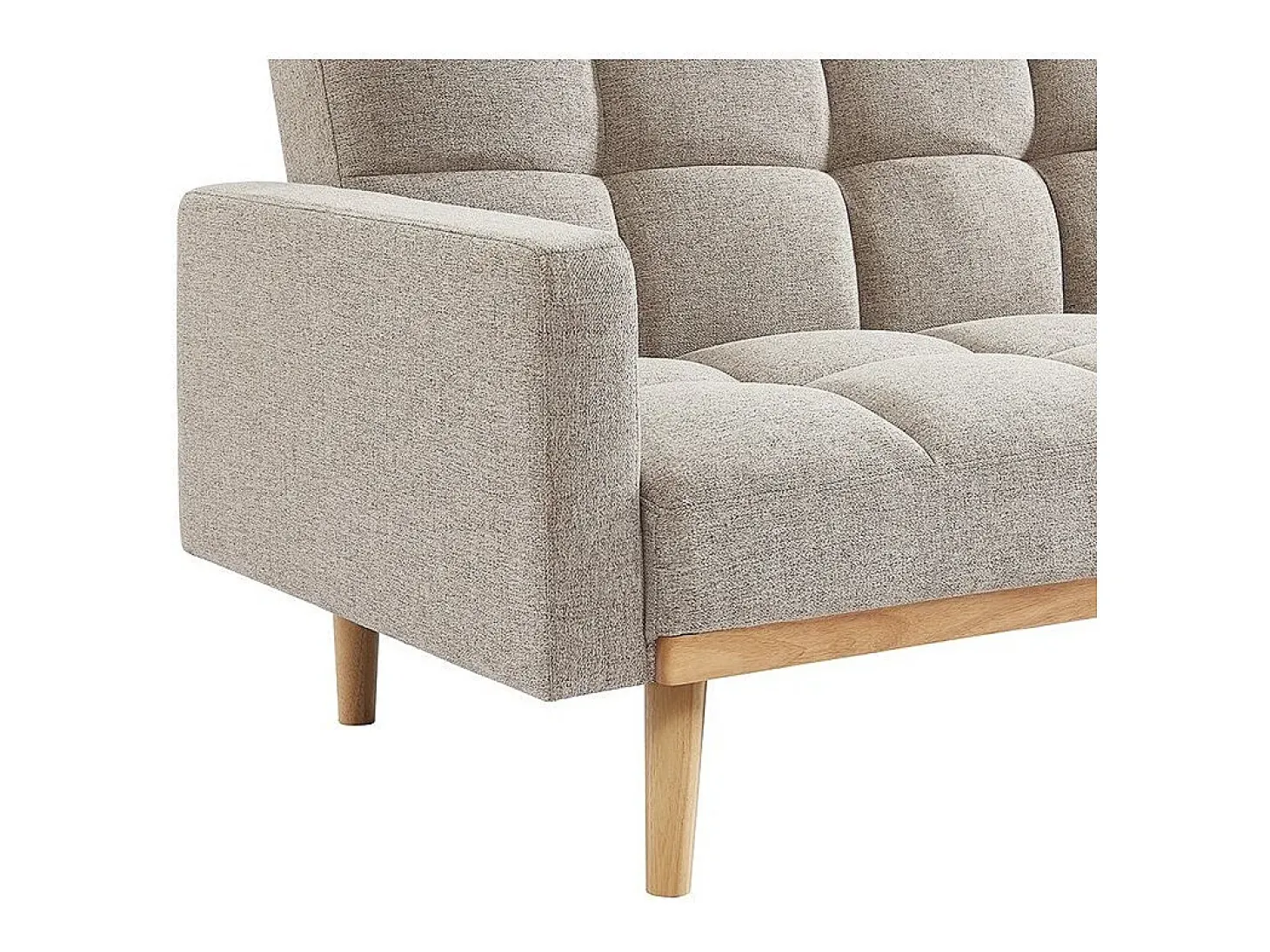 Sofá-cama bege conversível de 3 lugares coleção ADONA