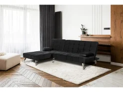 Sofá-Cama Chaise Longue Keren XS 198cm Preto