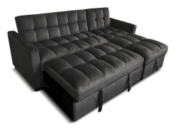 Sofá-Cama Chaise Longue Kris 210cm Preto
