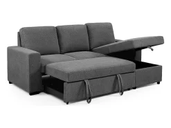 Sofá-cama Chaise Longue Luke 230cm Cinza