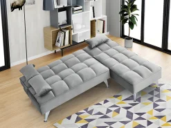Sofá-Cama Chaise Longue Noelia XS 200cm Cinza
