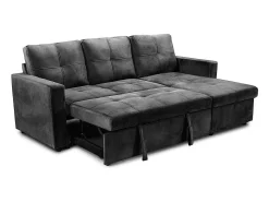 Sofá-Cama Chaise Longue Pau 215cm Cinza