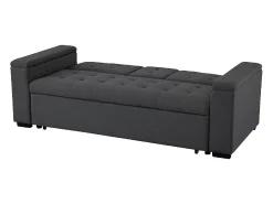 Sofá-Cama Cinzento Escuro Conversível de 3 Lugares NOHO Moderno e Prático