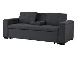 Sofá-Cama Cinzento Escuro Conversível de 3 Lugares NOHO Moderno e Prático