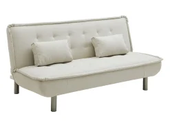 Sofá-cama clic clac em tecido bege MISHAN