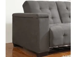 Sofá-cama clic-clac de 3 lugares Microfibra Cinzento DEVONSHIRE
