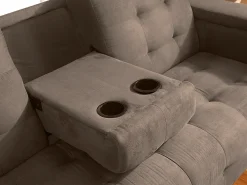 Sofá-cama clic-clac de 3 lugares Microfibra Castanho DEVONSHIRE