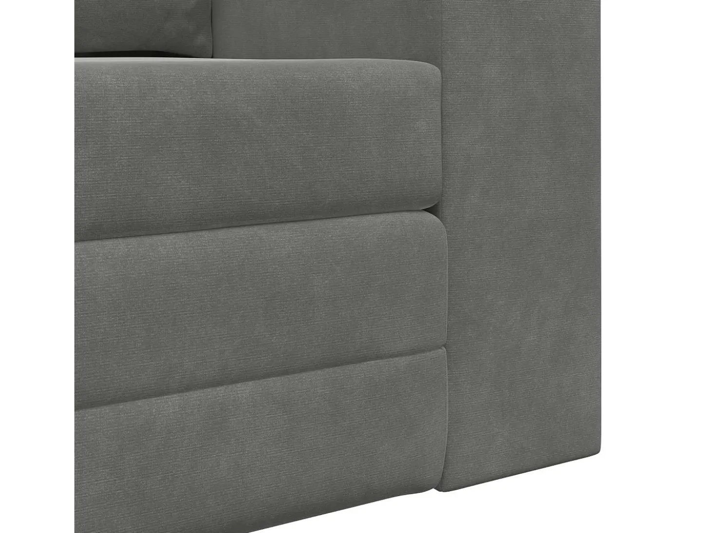 Sofá-Cama 60cm Cinza Escuro Veludo