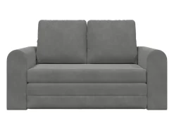 Sofá-Cama 60cm Cinza Escuro Veludo
