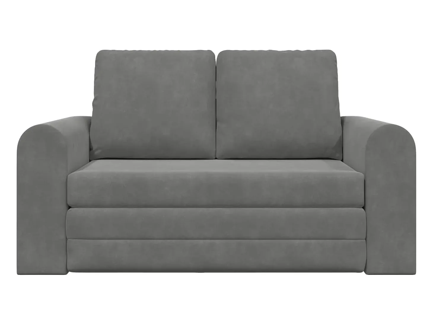 Sofá-Cama 60cm Cinza Escuro Veludo