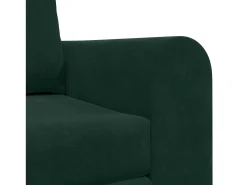 Sofá-Cama 60cm Verde Escuro Veludo