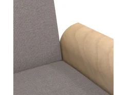 Sofá-cama com apoio de braços tecido cinzento-acastanhado
