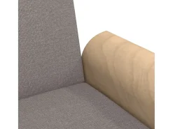 Sofá-cama com apoio de braços tecido cinzento-acastanhado