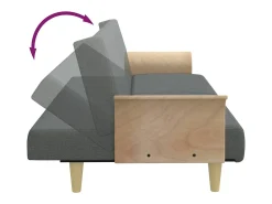 Sofá-cama com braços 224 x 89 x 70 cm tecido cinza escuro 02_0019251