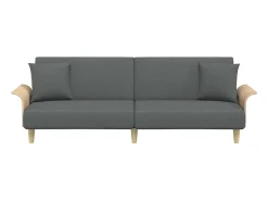 Sofá-cama com braços 224 x 89 x 70 cm tecido cinza escuro 02_0019251