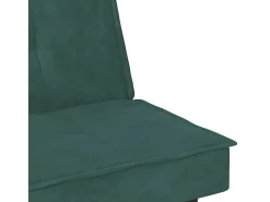Sofá-cama com suportes para copos veludo verde-escuro