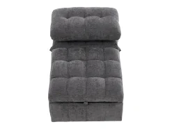 Sofá-cama conversível - 68 x 95 x 76 cm - com encosto e profundidade do assento ajustáveis - tecido - cinza