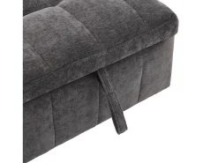 Sofá-cama conversível - 68 x 95 x 76 cm - com encosto e profundidade do assento ajustáveis - tecido - cinza