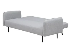 Sofá-Cama Conversível de 3 Lugares em Tecido Cinza BERNE - Design Elegante, Braços Removíveis, Conforto Máximo