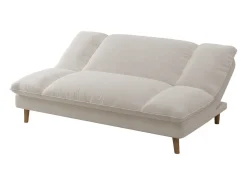 Sofá-Cama Conversível de 3 Lugares em Veludo Cotelê Azul Estilo Escandinavo