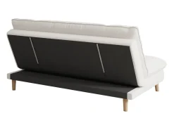Sofá-Cama Conversível de 3 Lugares em Veludo Cotelê Azul Estilo Escandinavo
