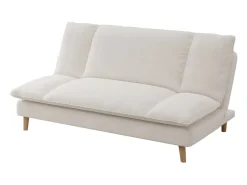 Sofá-Cama Conversível de 3 Lugares em Veludo Cotelê Azul Estilo Escandinavo
