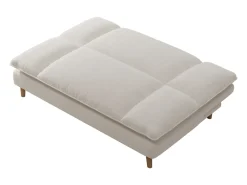 Sofá-Cama Conversível de 3 Lugares em Veludo Cotelê Azul Estilo Escandinavo