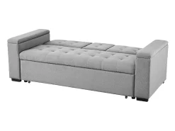 Sofá-Cama Conversível de 3 Lugares em Tecido Cinza Claro NOHO - Estilo Moderno e Prático